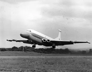The maiden flight of the first British Aerospace Nimrod AEW3 The maiden flight of the first British Aerospace Nimrod AEW3