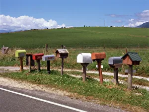 Mailboxes in Takaka, South Island, New Zealand Mailboxes in Takaka, South Island, New Zealand