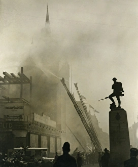Major fire at Prudential Assurance Building, High Holborn Major fire at Prudential Assurance Building, High Holborn
