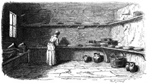 Cheese Manufacturing Process Prints: Making Brie 1854