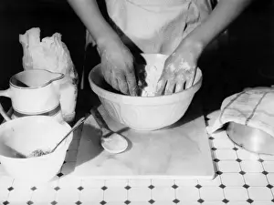 Making Pastry by Hand, 1930s Print