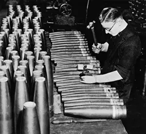 Factory Production Line Prints: Making a shell, 1939