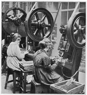 Historical Factory Images Prints: Making Table Forks 1926