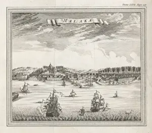 Malacca Print: 17th Century Harbour Scene