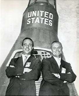 Malcolm Scott Carpenter, left, and John Glenn in front ? Malcolm Scott Carpenter, left, and John Glenn in front ?