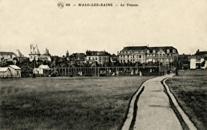 Malo-les-Bains, France - tennis courts and field Malo-les-Bains, France - tennis courts and field