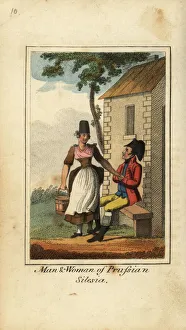 Man and milkmaid, Prussian Silesia, 1818 Man and milkmaid, Prussian Silesia, 1818