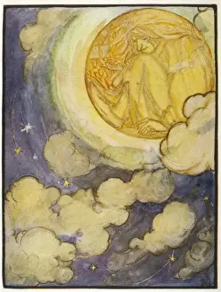 Man in the Moon Print: "As long as the fairy wills"