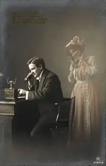 Man On Phone Prints: Man on Phone C1905