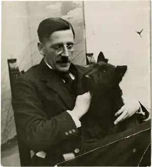 Man With Dog Prints: Man with Scots terrier