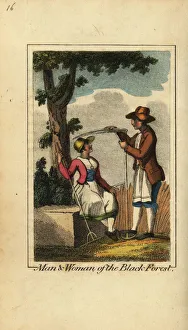 Man and woman of the Black Forest, Germany, 1818 Man and woman of the Black Forest, Germany, 1818