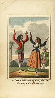 Man and woman of Catalonia dancing the fandango, 1818 Man and woman of Catalonia dancing the fandango, 1818