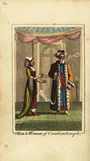 Man and woman of Constantinople, Ottoman Empire, 1818 Man and woman of Constantinople, Ottoman Empire, 1818
