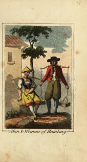 Man and woman of Hamburg, Germany, 1818 Man and woman of Hamburg, Germany, 1818
