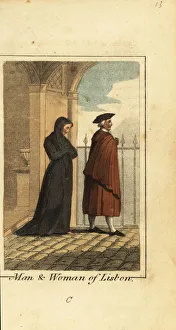 Man and woman of Lisbon, Portugal, 1818 Man and woman of Lisbon, Portugal, 1818
