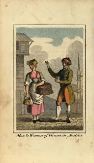 Man and woman of Vienna, Austria, 1818 Man and woman of Vienna, Austria, 1818
