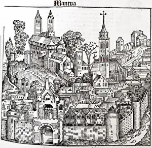 Medieval Italian Towns Prints: Mantua