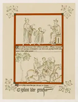 Print of a Joseph Scene from an English Psalter