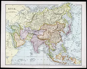 Old World Atlas Maps Prints: MAP / ASIA C1877