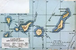 Early 20th Century Map of the Canary Archipelago Print