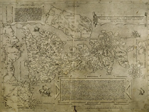 Map of the cities of North Africa. 16th century Map of the cities of North Africa. 16th century