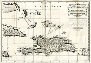 Map of Hispaniola (San Domingo, Haiti), West Indies Map of Hispaniola (San Domingo, Haiti), West Indies