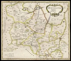 Prints of Map of Huntingdonshire Huntingdonshire Prints: Huntingdonshire 1810 Map Print