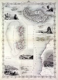 Maps Collection: Map of the islands in the Atlantic Ocean
