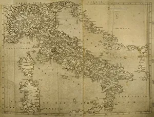 Map of Italian Peninsula, Islands of Corsica and Sardinia an Map of Italian Peninsula, Islands of Corsica and Sardinia an