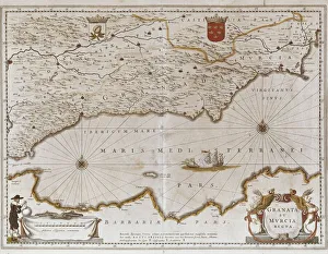 Map of the kingdoms of Granada and Murcia (Granata Map of the kingdoms of Granada and Murcia (Granata