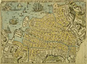 Antique Japanese Prints Online Prints: Map of Nagasaki