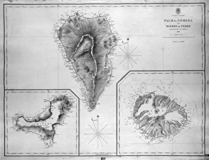 Map of Palma, Gomera and Hierro, Canary Islands Map of Palma, Gomera and Hierro, Canary Islands