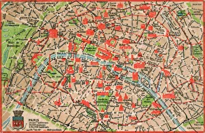 Map of Paris in 1908 with geographic and demographical data Map of Paris in 1908 with geographic and demographical data
