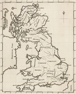 Pre-Roman Britain Tribes Distribution Print