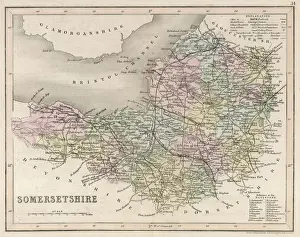 Somerset Print C1857 Map