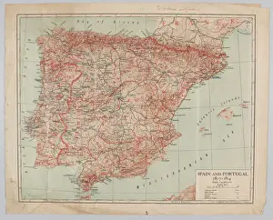 Prints of Spain and Portugal, 1807-1814. From a collection of maps relevant to campaigns between 1794-1815. From the collection of the former Buffs Regimental Museum Portugal Prints: Map - Spain and Portugal, 1807-1814 Print, 1814