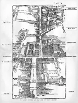 Map of the St. Jamess & Bond Street areas of London Map of the St. Jamess & Bond Street areas of London