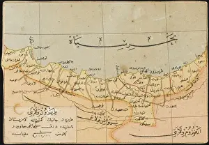 Turkey Prints: Map of Trabzon Province Print, Black Sea Coast Turkey