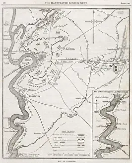 American Civil War Maps Prints: Map of Vicksburg