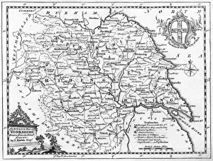 Old Yorkshire Maps Prints: Map of Yorkshire