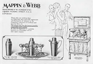 Mappin & Webb cocktail set advertisement Mappin & Webb cocktail set advertisement