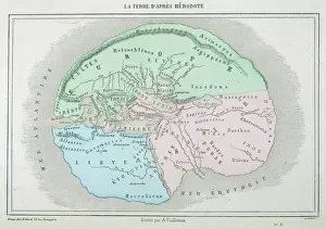 Herodotus World Map Print
