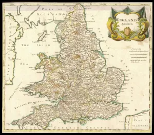 Wales Prints: England and Wales Map Print 1810