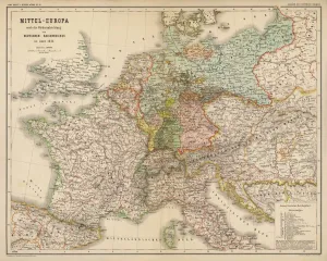 Prints of Imperial Germany after the Franco- Prussian War, showing Alsace and Lorraine as part of the country, not to mention huge chunks of Poland in East Prussia Germany Prints: Map Print of Imperial Germany 1871