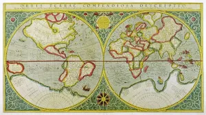 Gerhard Mercator World Map Print 1587