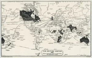 British Empire Maps Prints: 1897 British Empire World Map Print