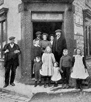 The Marchington Family outside the Post Office in Dove Holes The Marchington Family outside the Post Office in Dove Holes