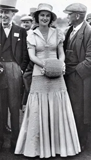 Margaret Whigham at Ascot with her boater and ruches muff Margaret Whigham at Ascot with her boater and ruches muff