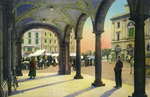 Marketplace at Pessina Street, Lugano, Switzerland Marketplace at Pessina Street, Lugano, Switzerland