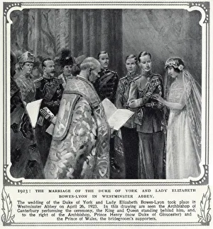 Marriage of Duke of York and Lady Elizabeth Bowes-Lyon 1923 Marriage of Duke of York and Lady Elizabeth Bowes-Lyon 1923